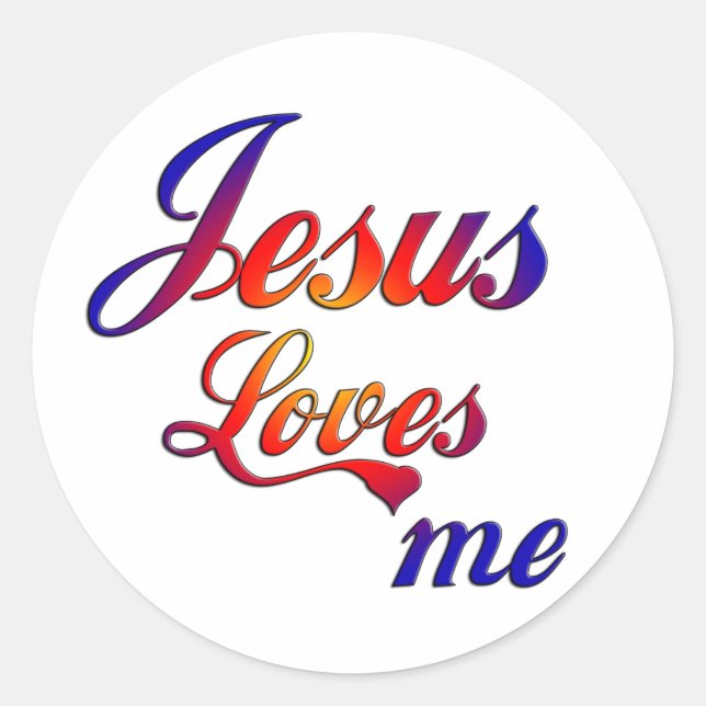 Jesus Liebe mir Runder Aufkleber (Vorderseite)