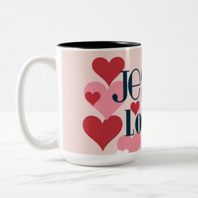 Jesus Liebe mir Zweifarbige Tasse (Links)
