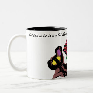 Jesus Liebe Rose Zweifarbige Tasse