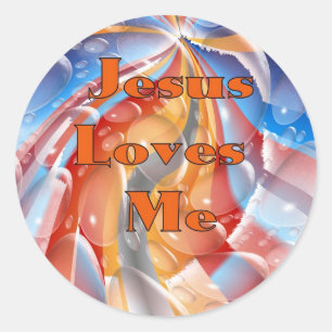 Jesus Liebe Runder Aufkleber