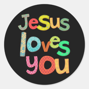 Jesus Liebe Runder Aufkleber