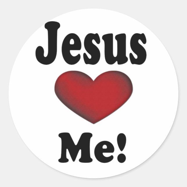 Jesus Liebe Runder Aufkleber (Vorderseite)
