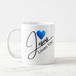 Jesus Liebe Sie - Blue Heart Coffee Tasse