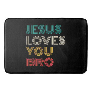 Jesus Liebe Sie Bro, lustige Christliche Glaube Re Badematte