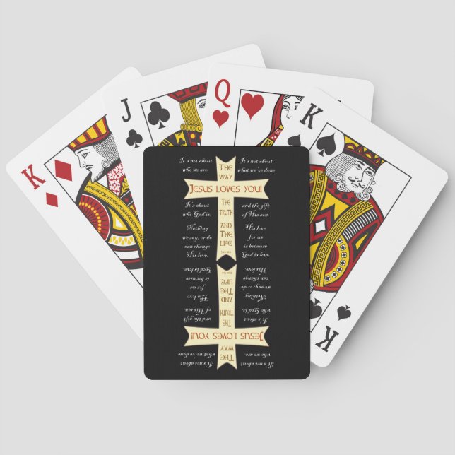 Jesus Liebe Sie - Karten spielen - hoch Spielkarten (Rückseite)