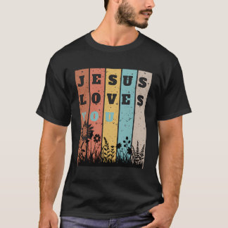Jesus Liebe Sie Sonnenuntergang Sonnenblume für Mä T-Shirt