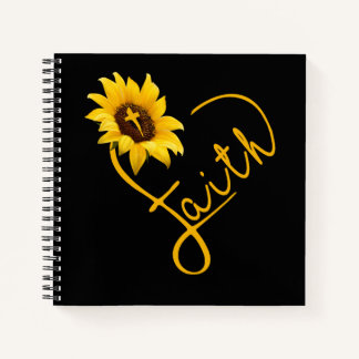 Jesus Liebe | Sonnenblumen Liebe Herzglauben Notizbuch