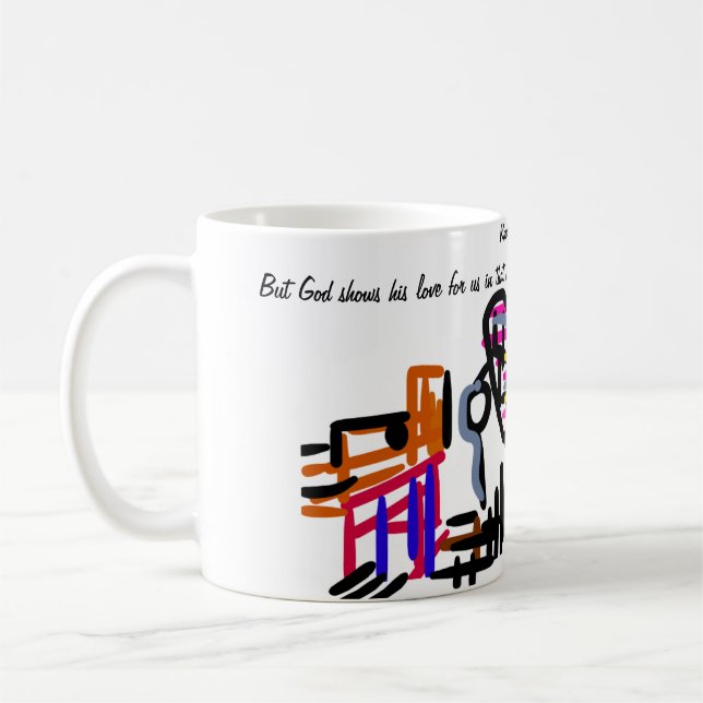 Jesus Liebe uns Kaffeetasse (Links)