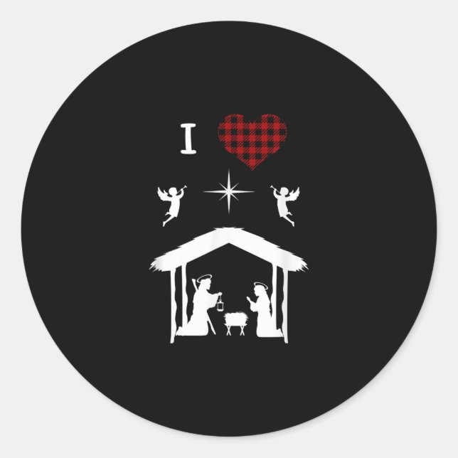 Jesus Liebe | Weihnachtskrippe I Liebe Jesus Runder Aufkleber (Vorderseite)