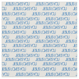 Jesus Liebe You Blue Grunge Schriftart White Stoff