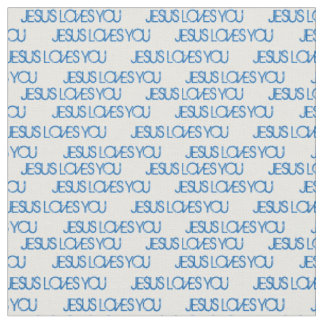 Jesus Liebe You Blue Grunge Schriftart White Stoff