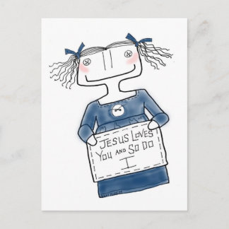 Jesus Liebe You Girl Postkarte