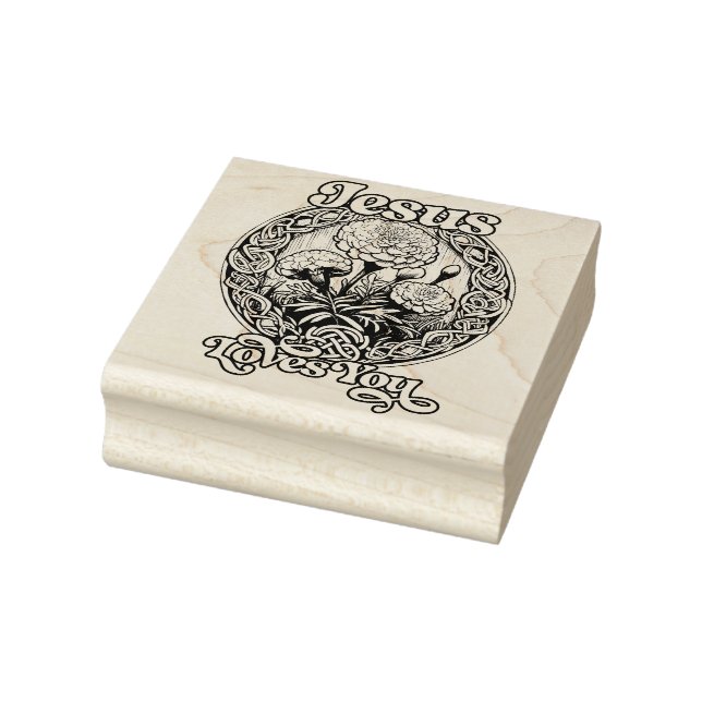 Jesus Liebe You Marigold Art Gummistempel (Stempel)