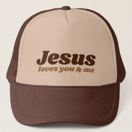 Jesus Liebe You & Me - LKW-Hut (braun & braun) Truckerkappe