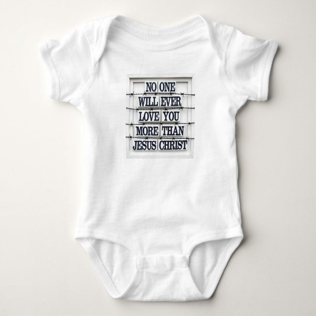 Jesus Liebe Zitat Kinderanzug Baby Strampler (Vorderseite)