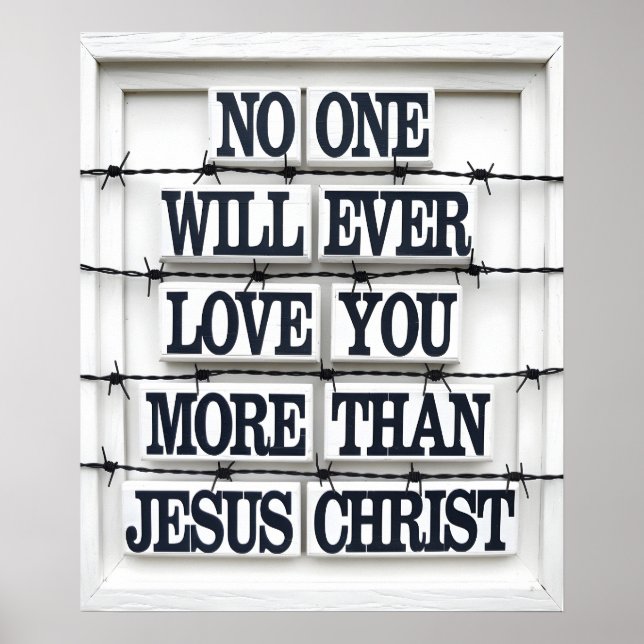 Jesus Liebe Zitat Wall Art Poster (Vorne)