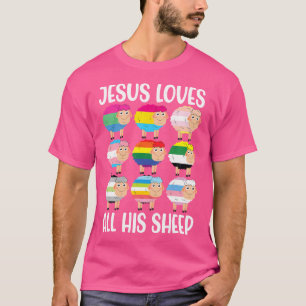 Jesus Lieben alle seine Schafschwule Lesbbt Ally C T-Shirt
