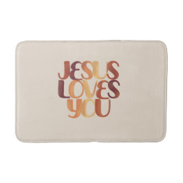 Jesus-Lieben Christliche Typografie-Gestaltung Badematte