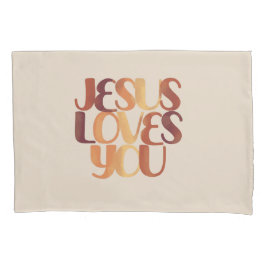 Jesus-Lieben Christliche Typografie-Gestaltung Kissenbezug