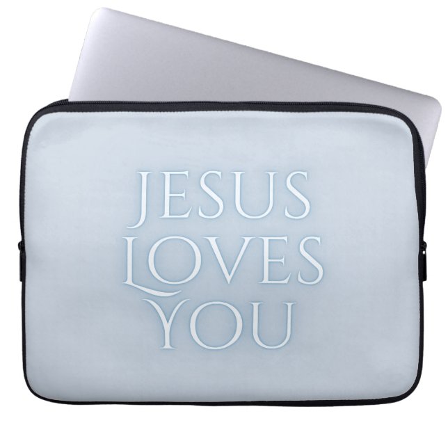 Jesus-Lieben Christliche Typografie-Gestaltung Laptopschutzhülle (Vorderseite)