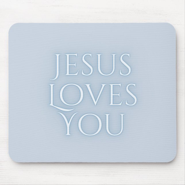 Jesus-Lieben Christliche Typografie-Gestaltung Mousepad (Vorne)