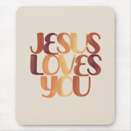 Jesus-Lieben Christliche Typografie-Gestaltung Mousepad