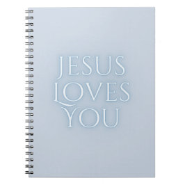 Jesus-Lieben Christliche Typografie-Gestaltung Notizblock