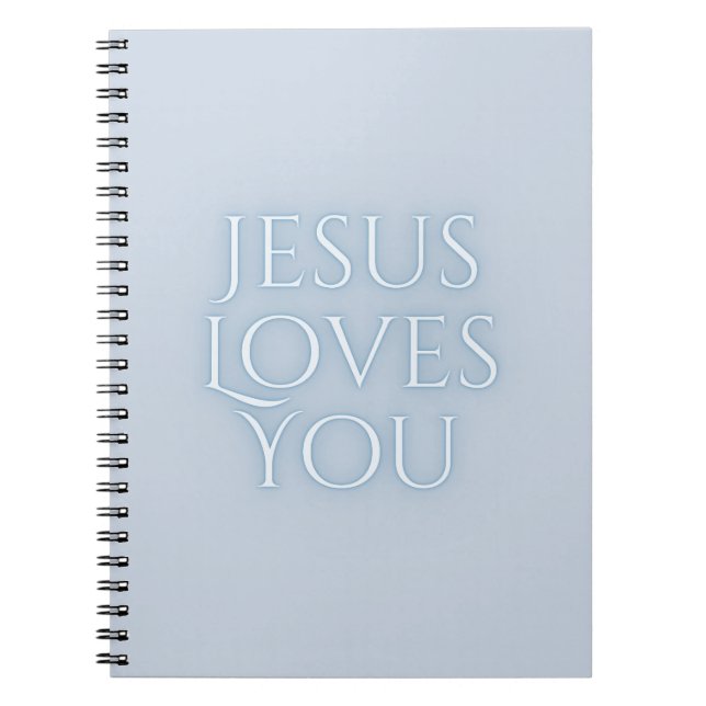 Jesus-Lieben Christliche Typografie-Gestaltung Notizblock (Vorderseite)