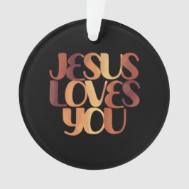 Jesus-Lieben Christliche Typografie-Gestaltung Ornament