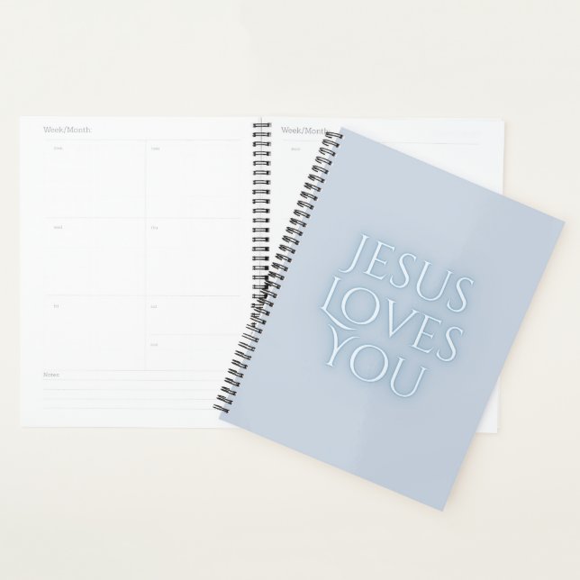 Jesus-Lieben Christliche Typografie-Gestaltung Planer (Anzeige)