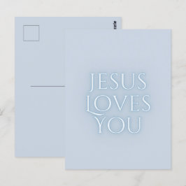 Jesus-Lieben Christliche Typografie-Gestaltung Postkarte