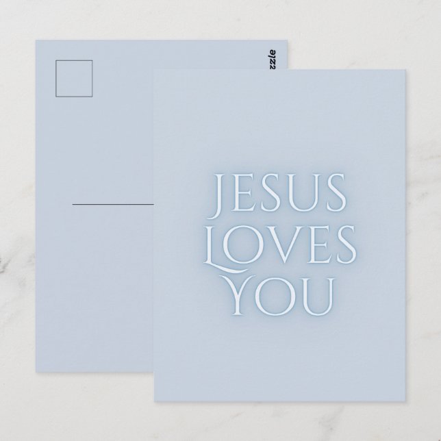 Jesus-Lieben Christliche Typografie-Gestaltung Postkarte (Vorne/Hinten)