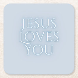 Jesus-Lieben Christliche Typografie-Gestaltung Rechteckiger Pappuntersetzer