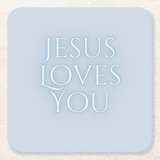 Jesus-Lieben Christliche Typografie-Gestaltung Rechteckiger Pappuntersetzer (Vorderseite)