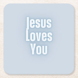 Jesus-Lieben Christliche Typografie-Gestaltung Rechteckiger Pappuntersetzer
