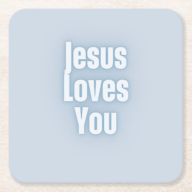 Jesus-Lieben Christliche Typografie-Gestaltung Rechteckiger Pappuntersetzer (Vorderseite)