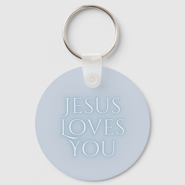 Jesus-Lieben Christliche Typografie-Gestaltung Schlüsselanhänger (Vorderseite)