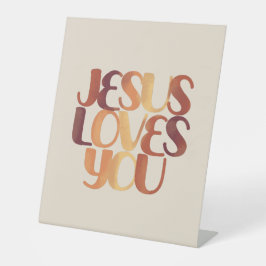 Jesus-Lieben Christliche Typografie-Gestaltung Sockelschild