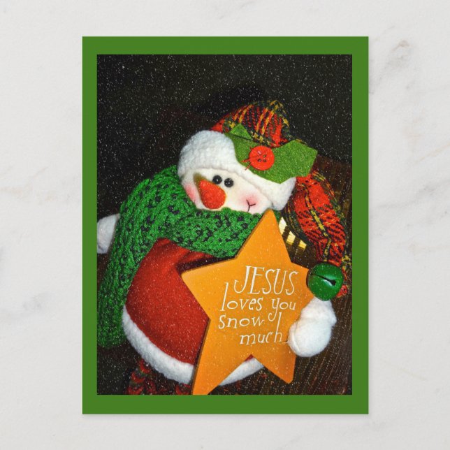 Jesus Lieben, dass du viel Schnee hast! Christlich Postkarte (Vorderseite)