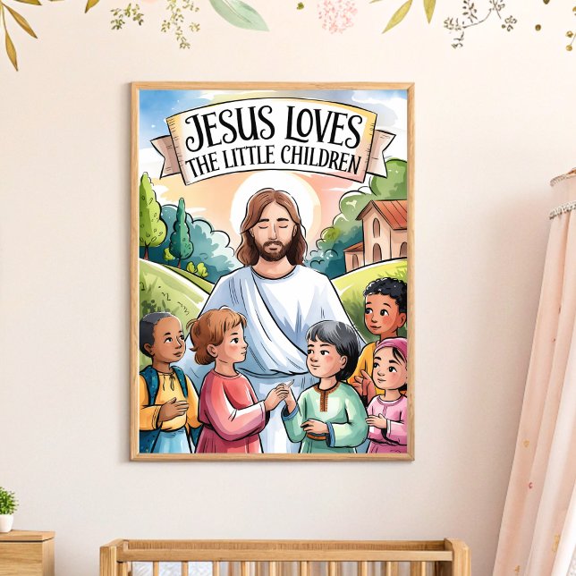 Jesus Lieben der Kleinen Kinderzimmer Mauer Kunst Poster (Von Creator hochgeladen)