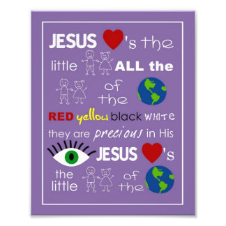 Jesus Lieben die kleine Kinder Kinderzimmer Kunst Fotodruck