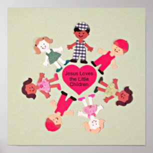 Jesus Lieben die kleinen Kinder Poster