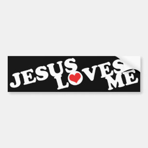 Jesus-Lieben ich Autoaufkleber