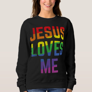 Jesus Lieben Ich Christliche Regenbogenflagge LGBT Sweatshirt