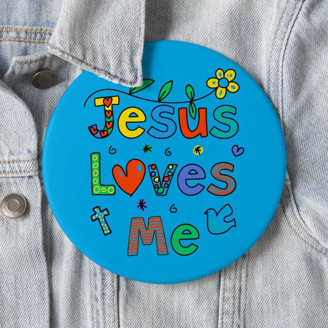 Jesus Lieben Ich eise blau I Jean Jacket I Front Button (Beispiel)