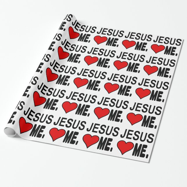 Jesus-Lieben ich Jesus-Geschenke Geschenkpapier (Ungerollt)