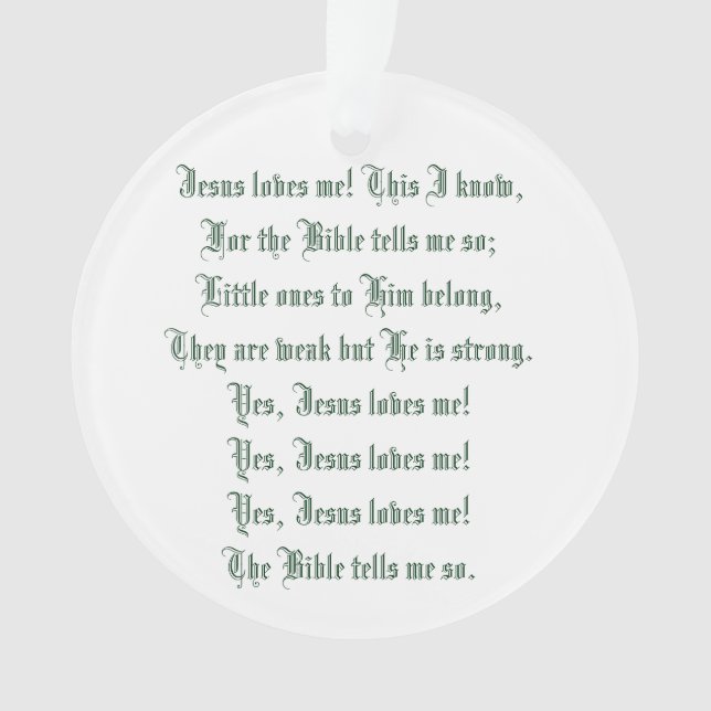 JESUS-LIEBEN ICH ORNAMENT (Vorderseite)