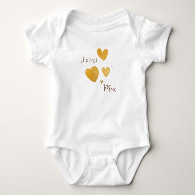 Jesus Lieben Individuelle Name Baby One-Piece Baby Strampler (Vorderseite)