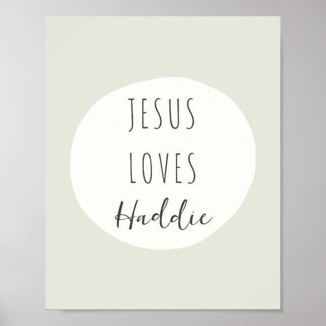Jesus-Lieben "individuelle Name" Poster & Prints (Vorne)