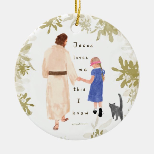 Jesus Lieben Keramik Weihnachten Ornament (Vorne)